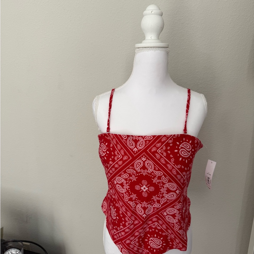 Source Unknown Red Bandana Print Camisole
